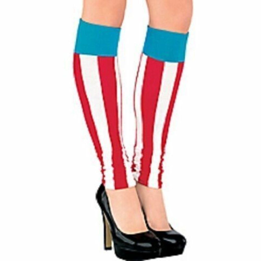 Marvel American Dream Women's Leg Warmers Halloween Accessory One Size 1-Pair